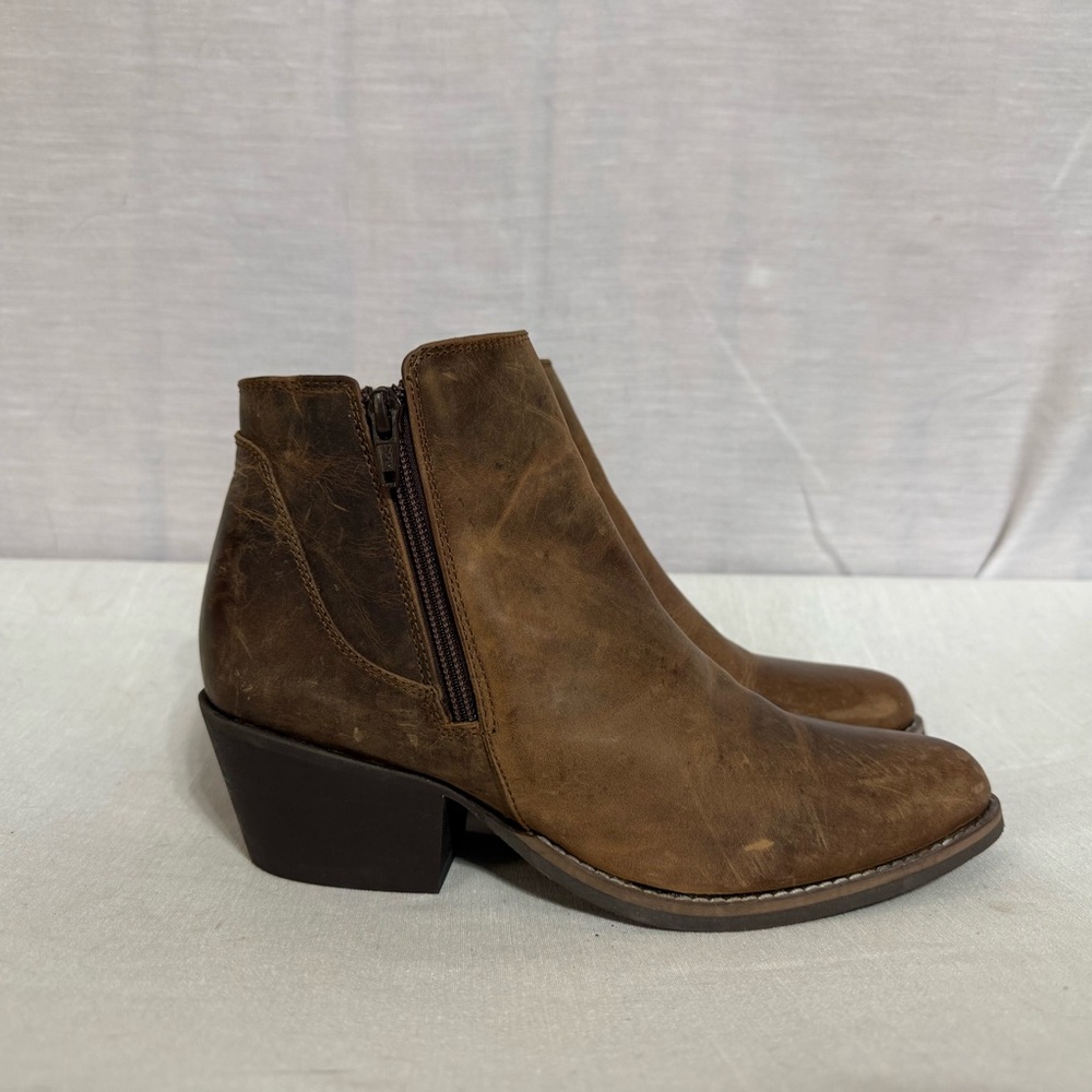 Smoky Mountain Luna Western Booties Brown Distressed Size 7 NWOT